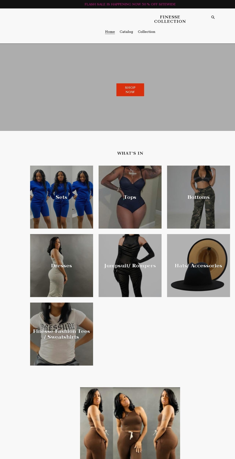 finessecollectionllc.com shopify website screenshot