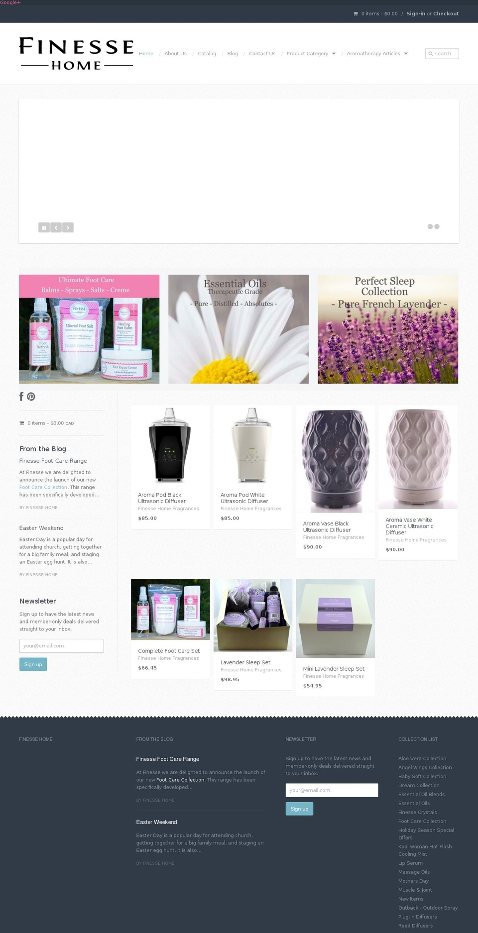 finessehome.com shopify website screenshot