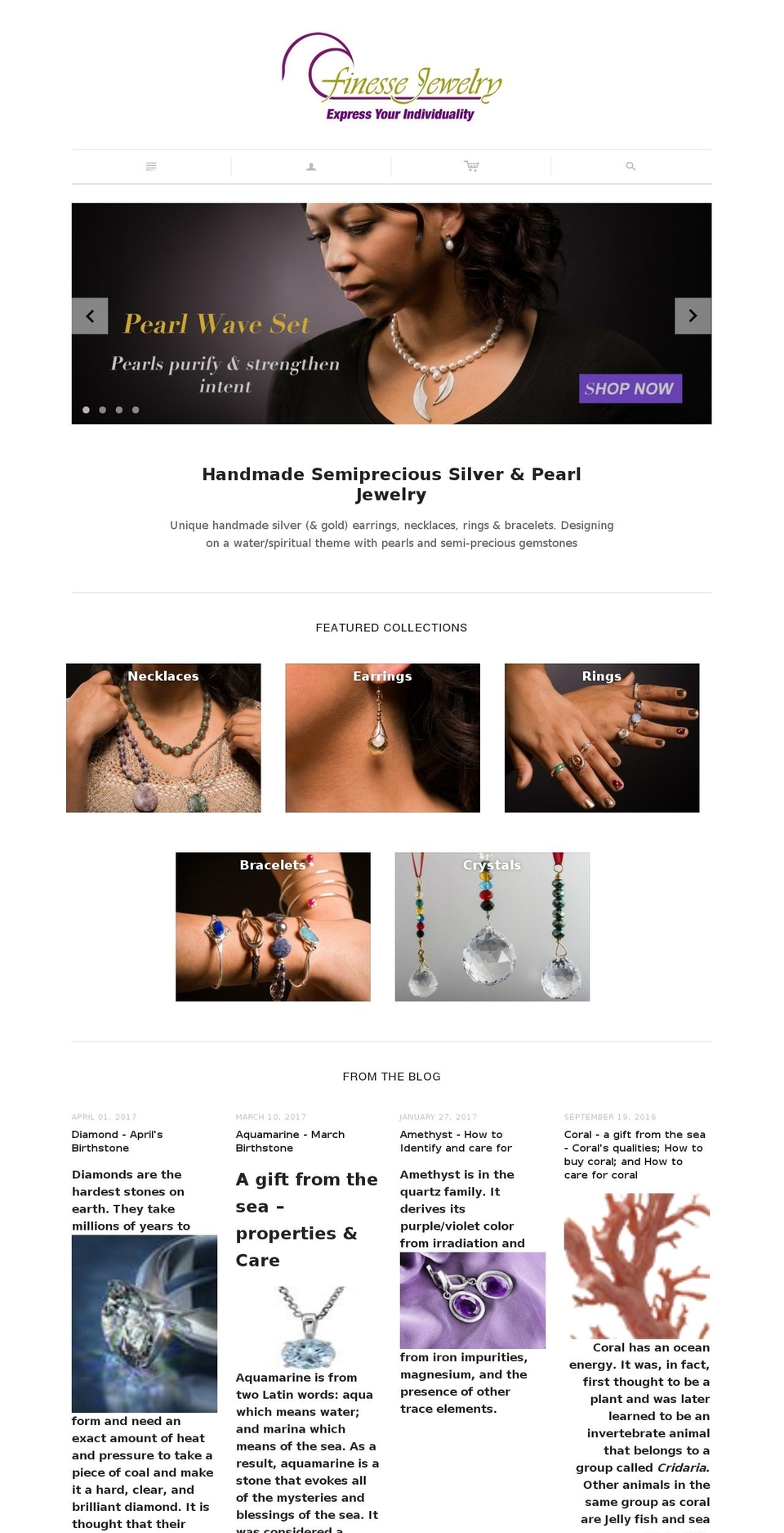 finessejewelry.net shopify website screenshot