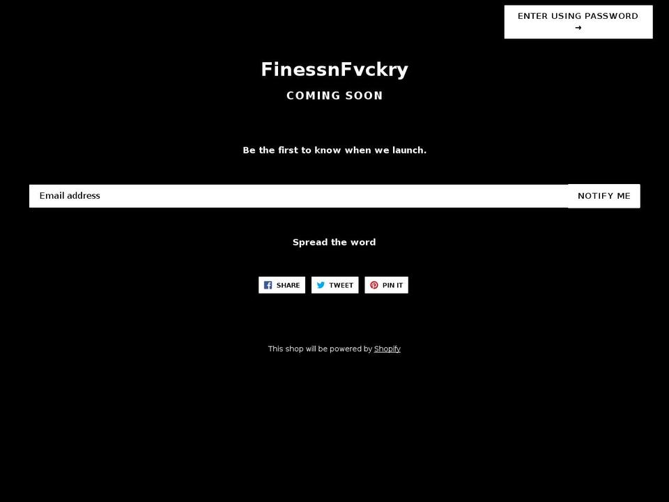 finessnfvckry.com shopify website screenshot