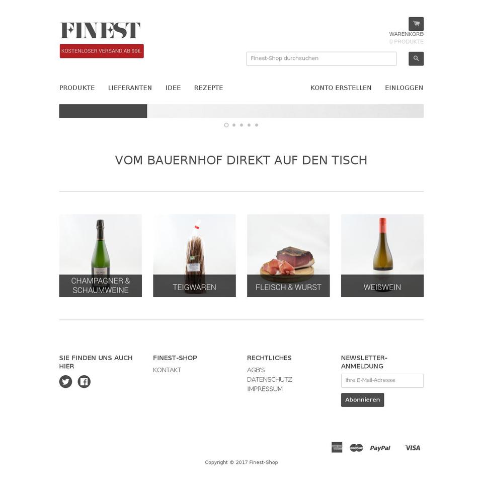 finest-shop.net shopify website screenshot