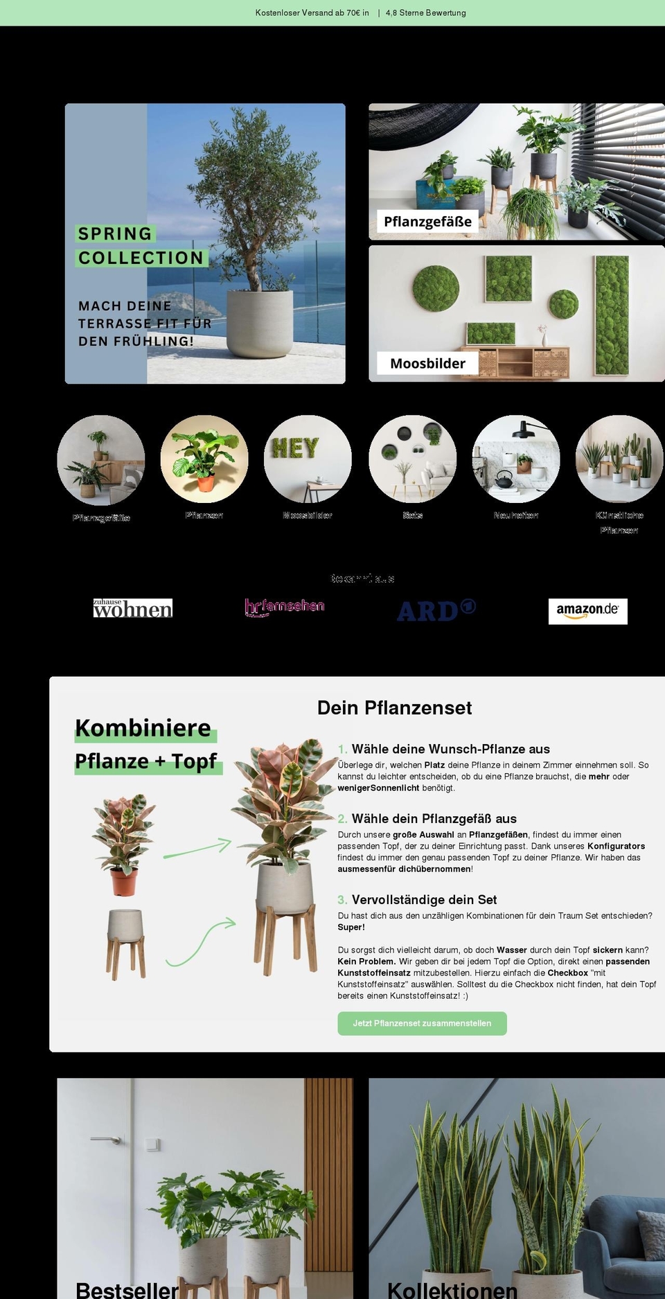 Finestgreen Shopify theme site example finestgreen.de