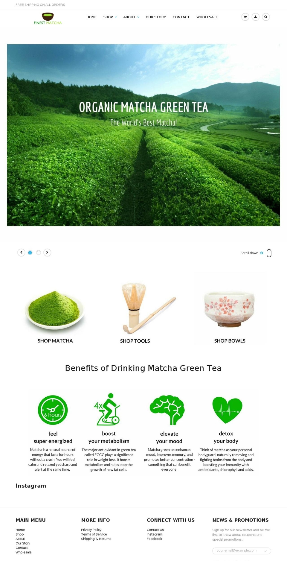 finestmatcha.com — Shopify storefront screenshot