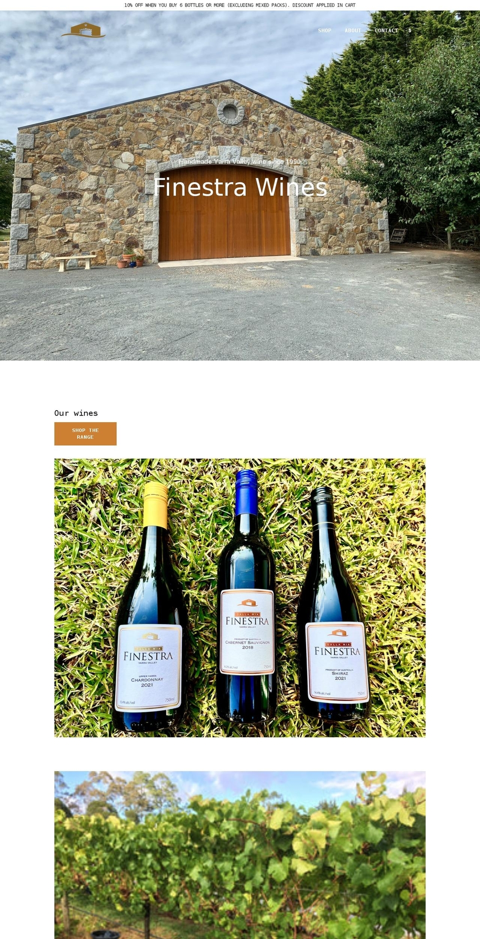 finestrawines.com.au shopify website screenshot