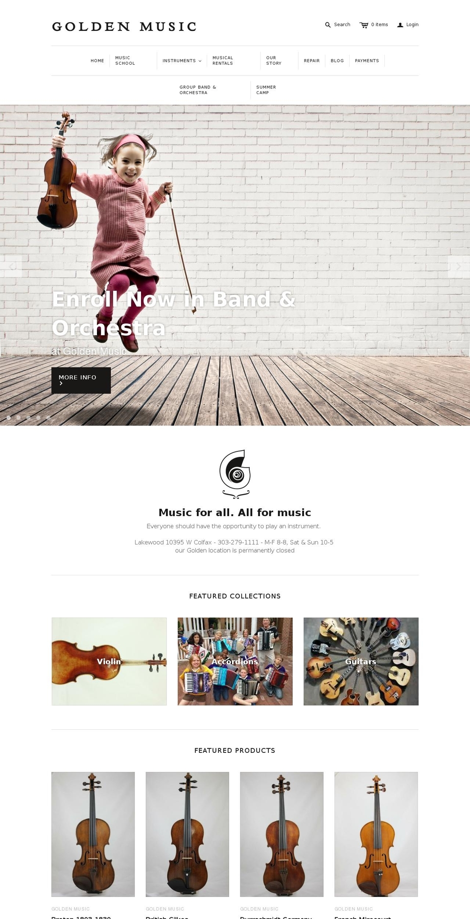 finestrings.net shopify website screenshot