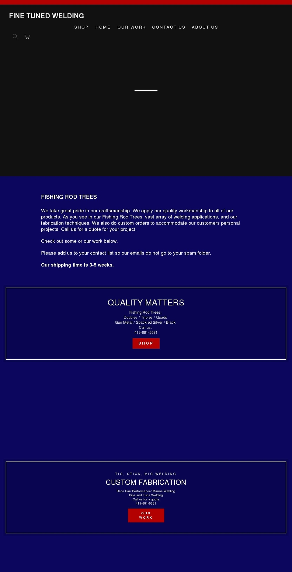 finetunedwelding.com shopify website screenshot