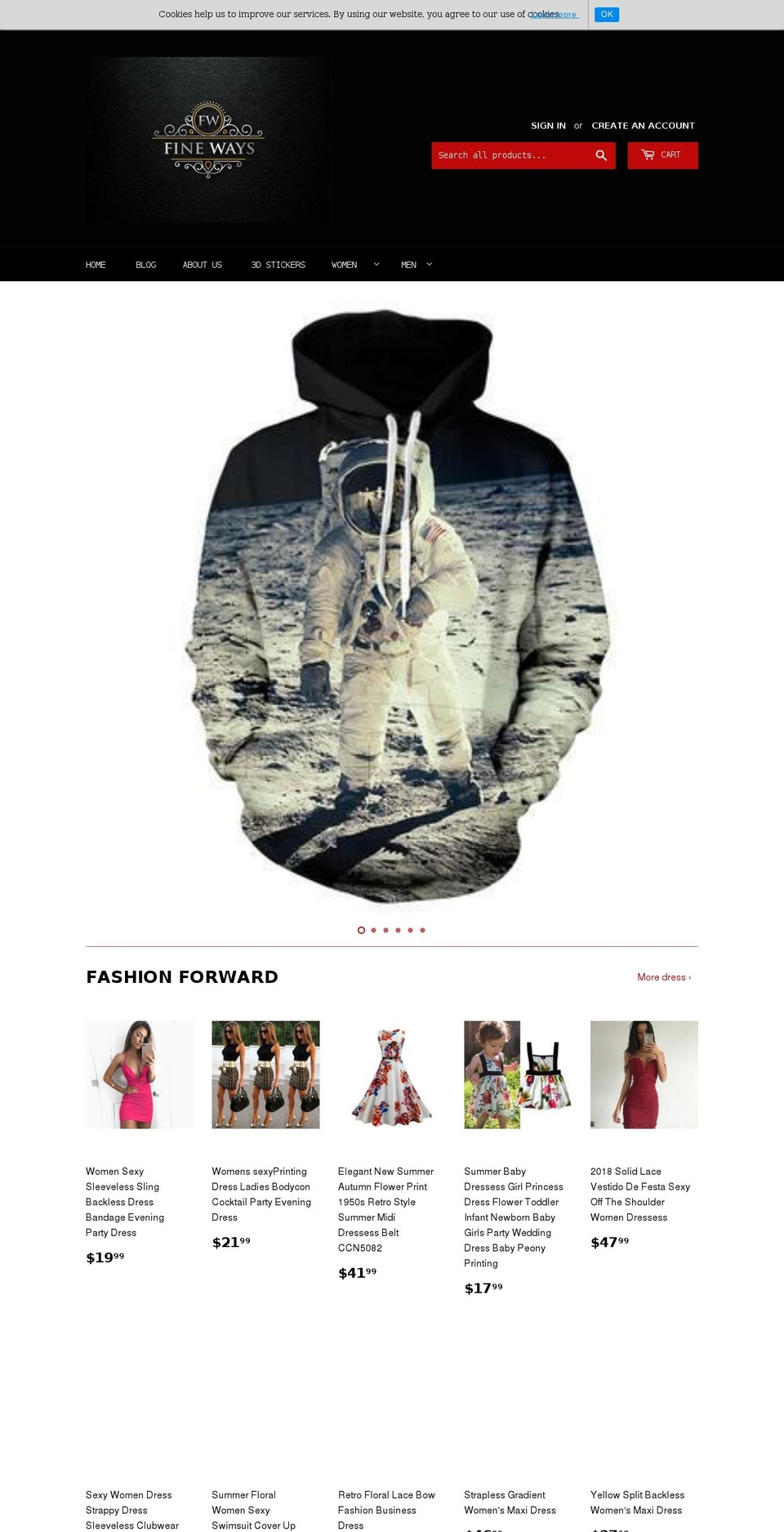 finewaystoshop.com — Shopify storefront screenshot