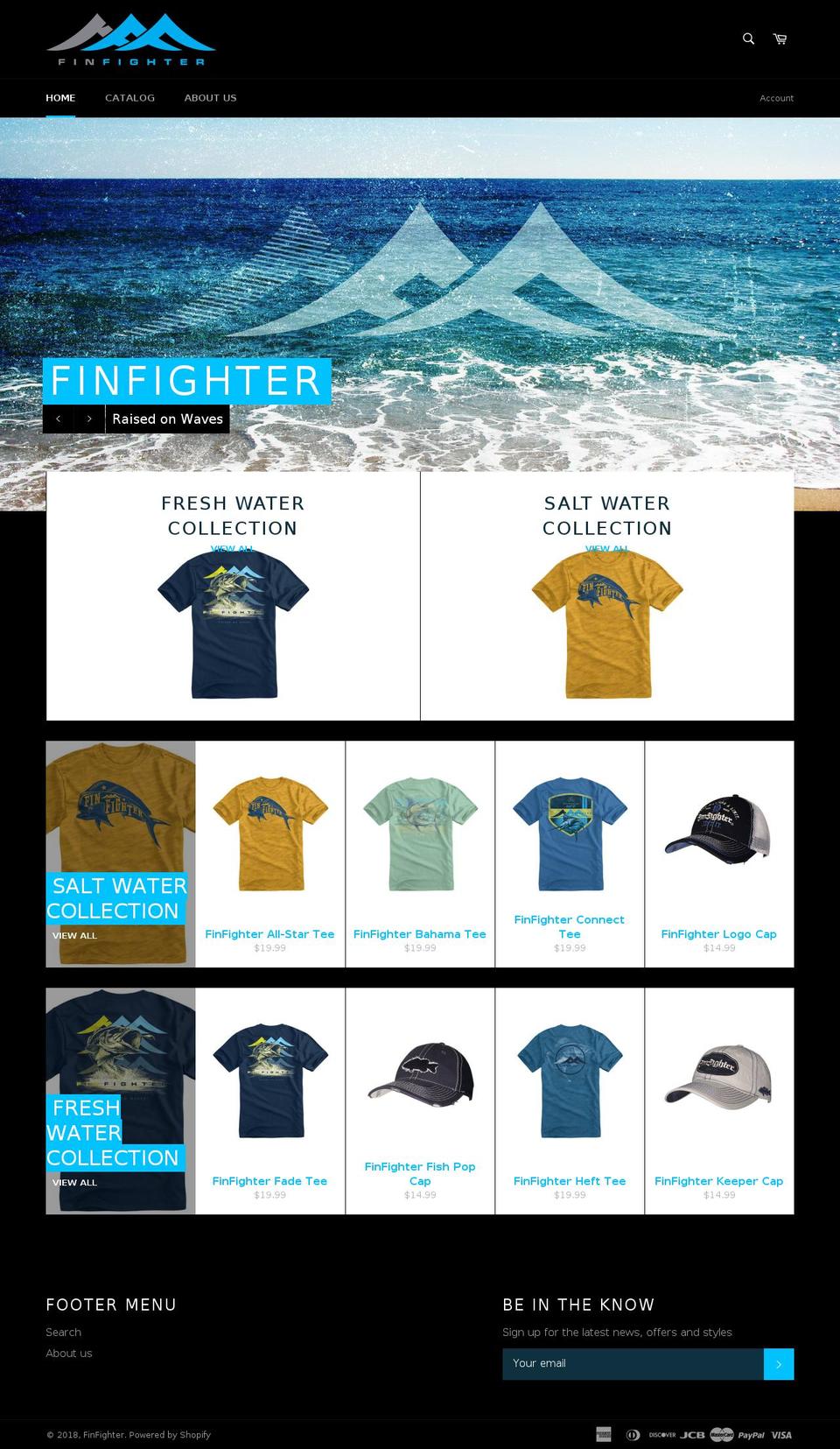 finfighterbrand.com — Shopify storefront screenshot