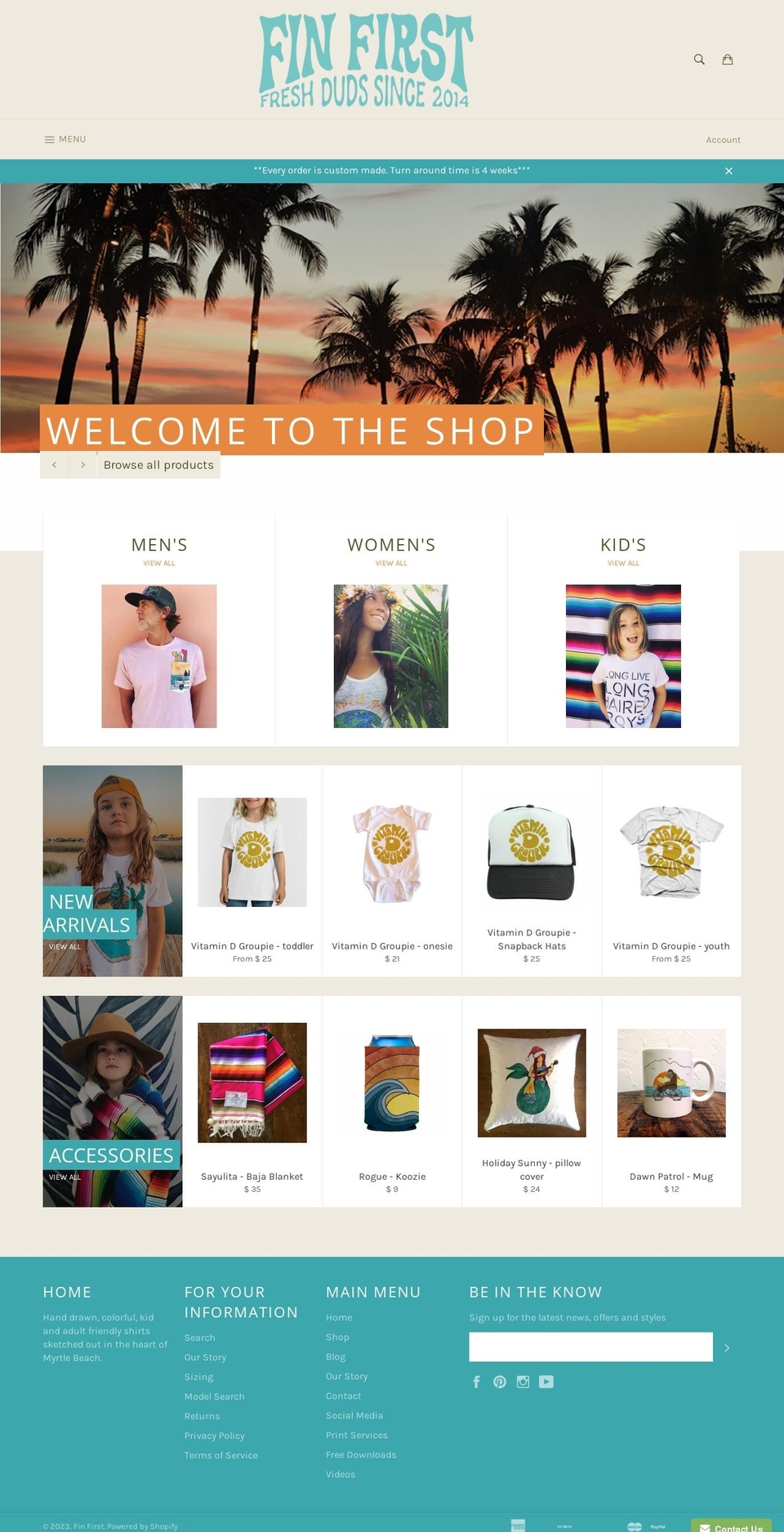 finfirst.myshopify.com shopify website screenshot