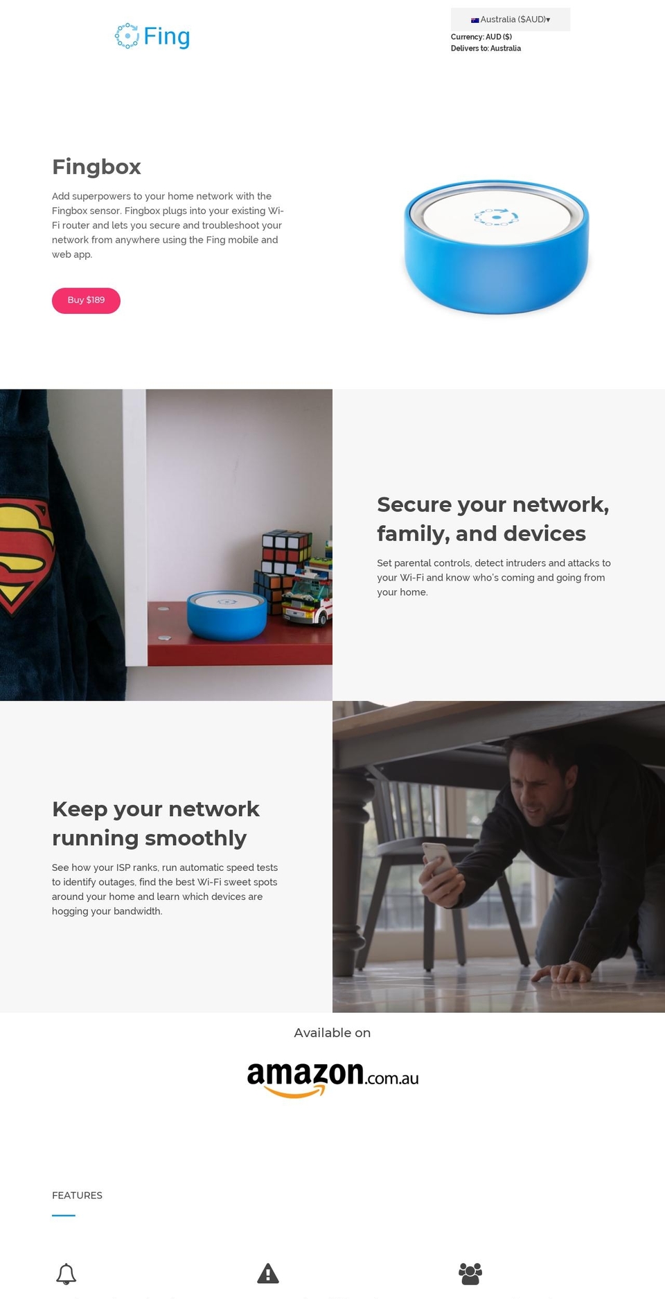 fing.com.au shopify website screenshot