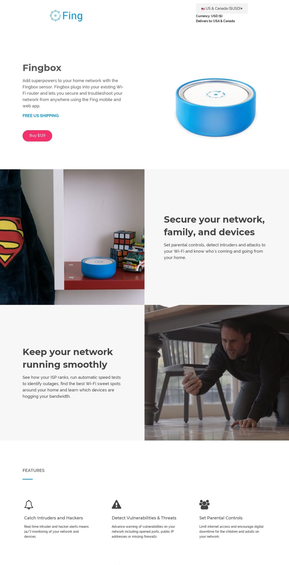 fingbox.com shopify website screenshot