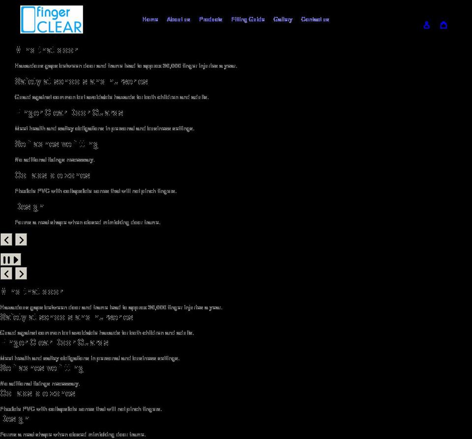 fingerclear.com shopify website screenshot