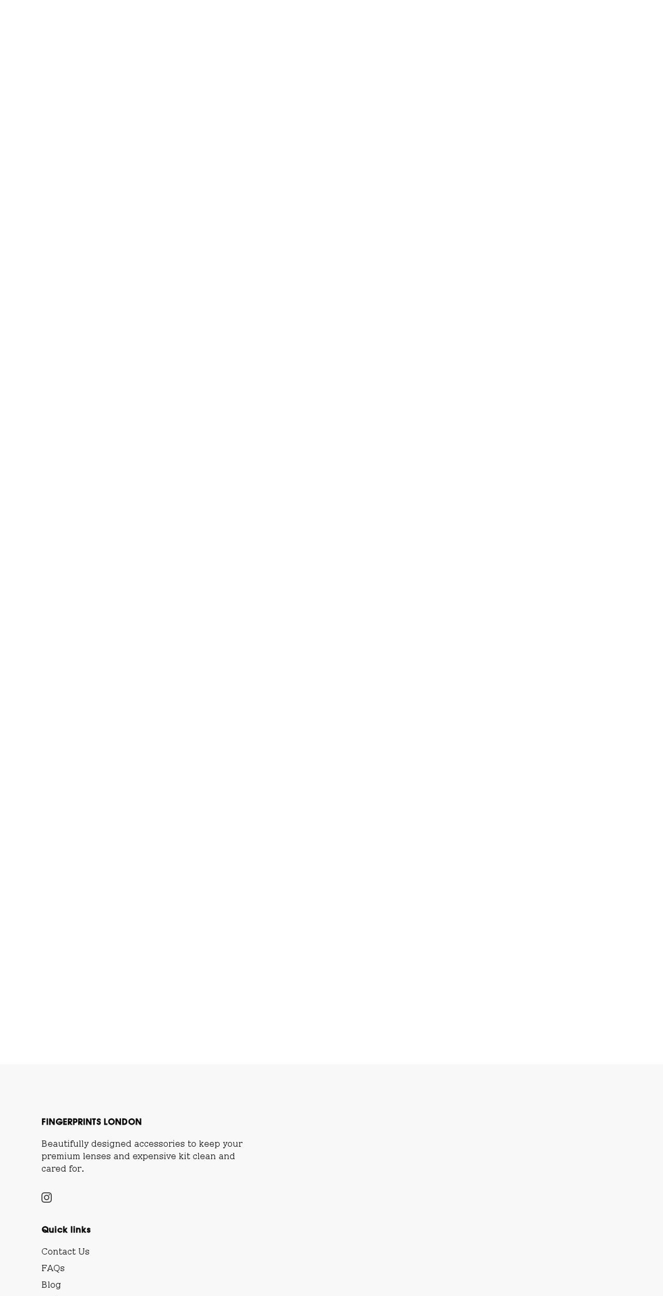 fingerprintslondon.com shopify website screenshot