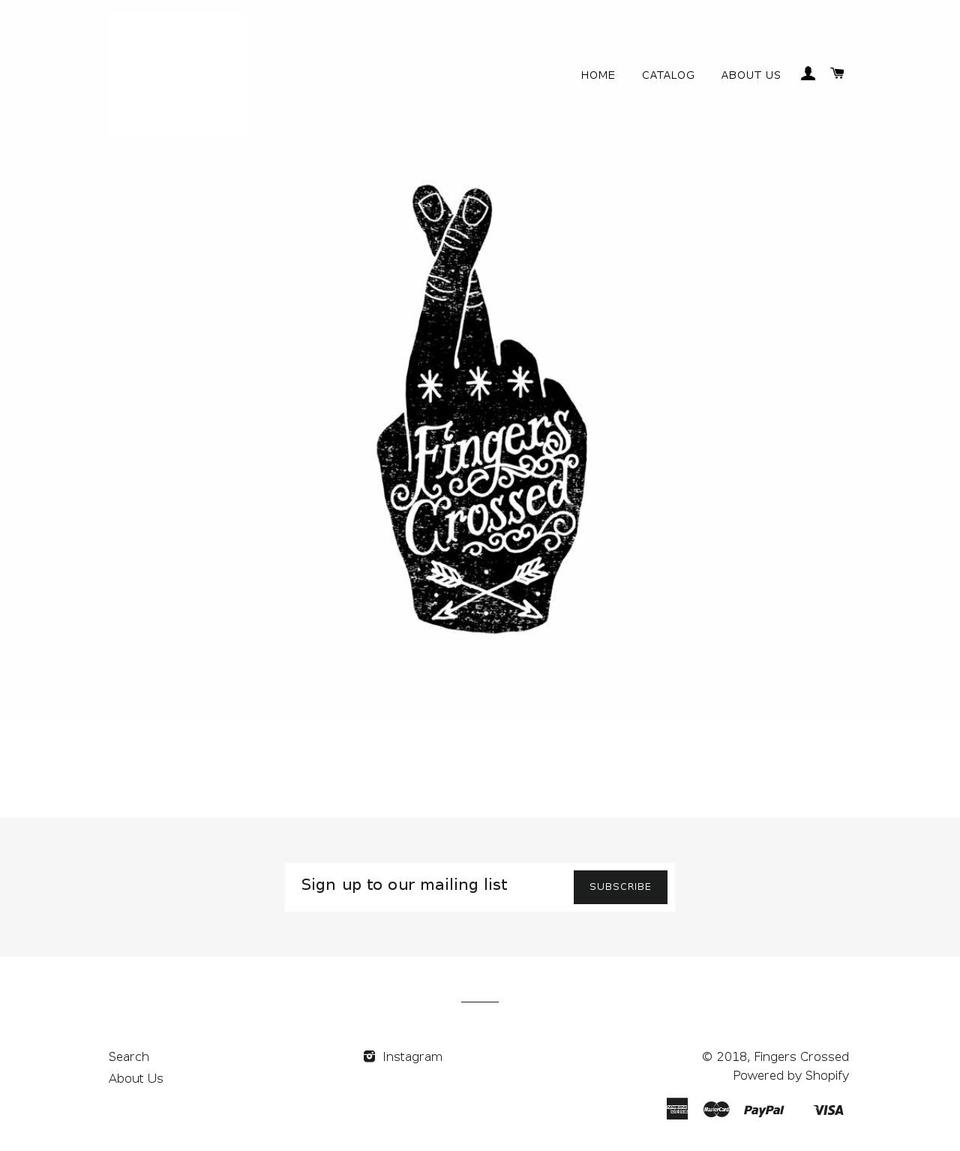 fingerscrosseduk.com — Shopify storefront screenshot