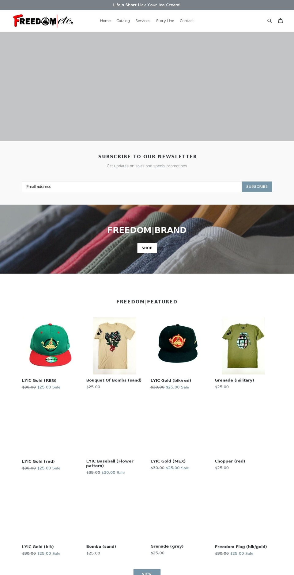fingersdefreedom.com — Shopify storefront screenshot