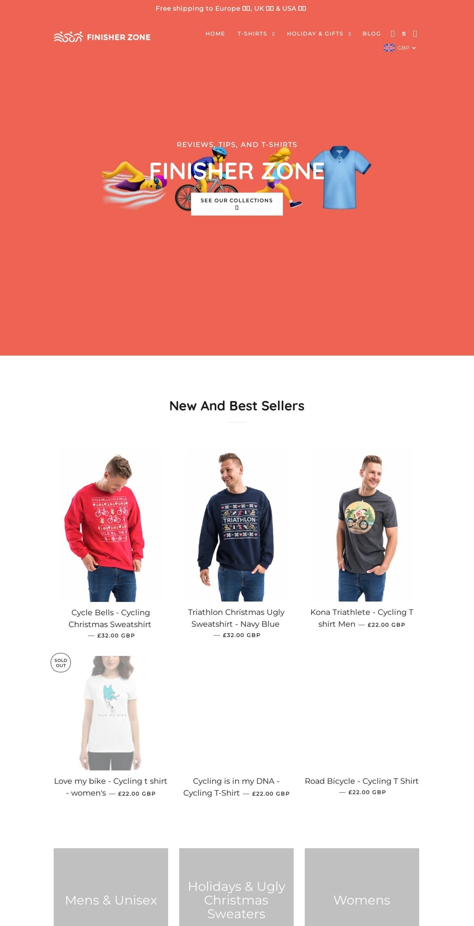 finisherszone.com — Shopify storefront screenshot