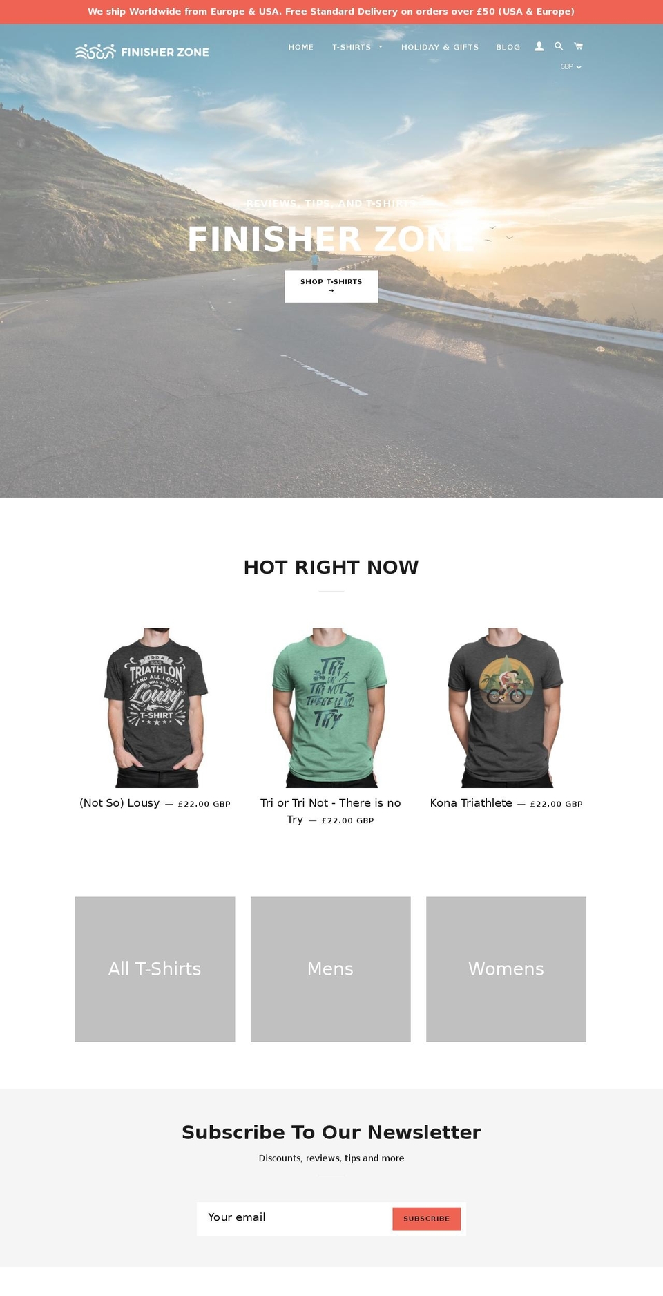 finisherzone.org shopify website screenshot
