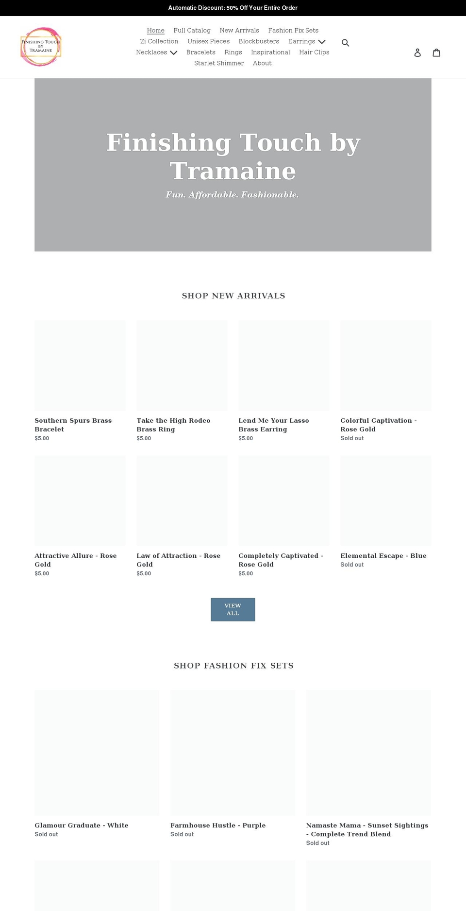 finishingtouchbytramaine.com shopify website screenshot