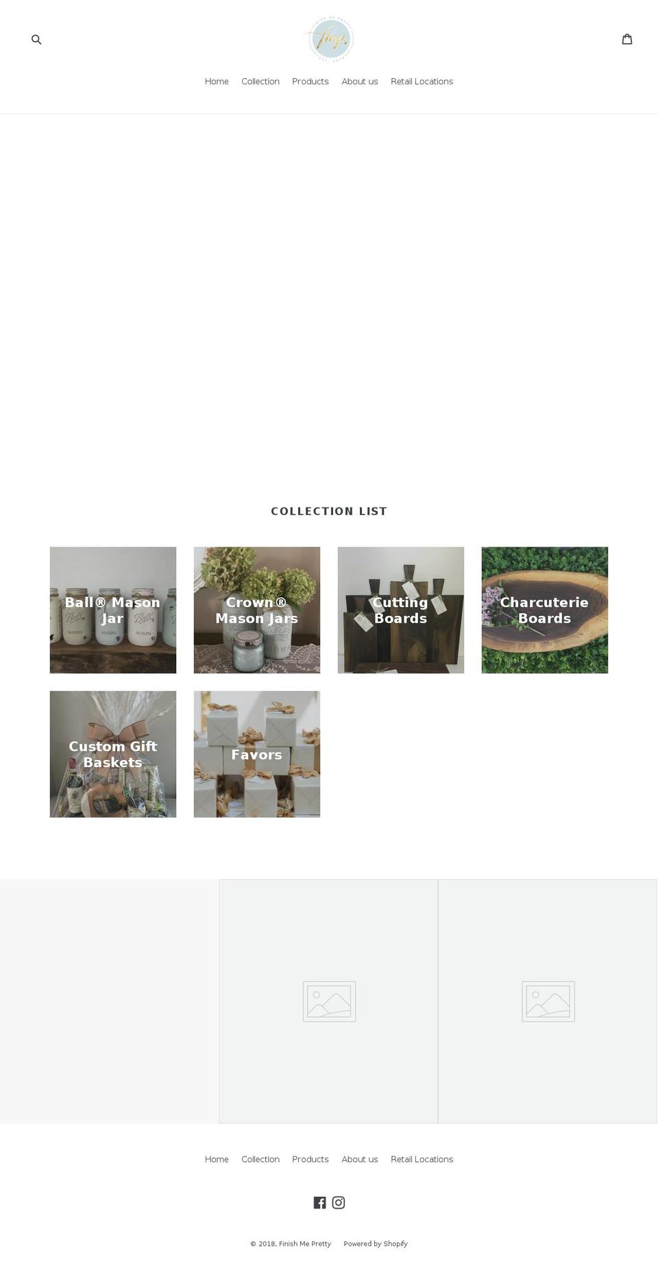 finishmepretty.com — Shopify storefront screenshot
