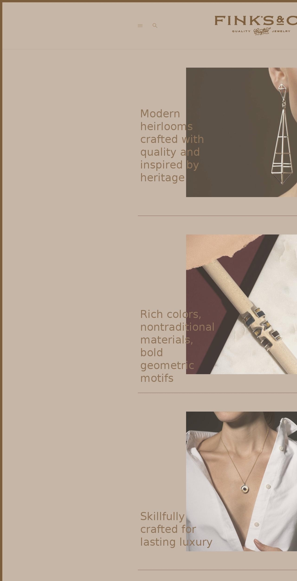 finksandco.com — Shopify storefront screenshot