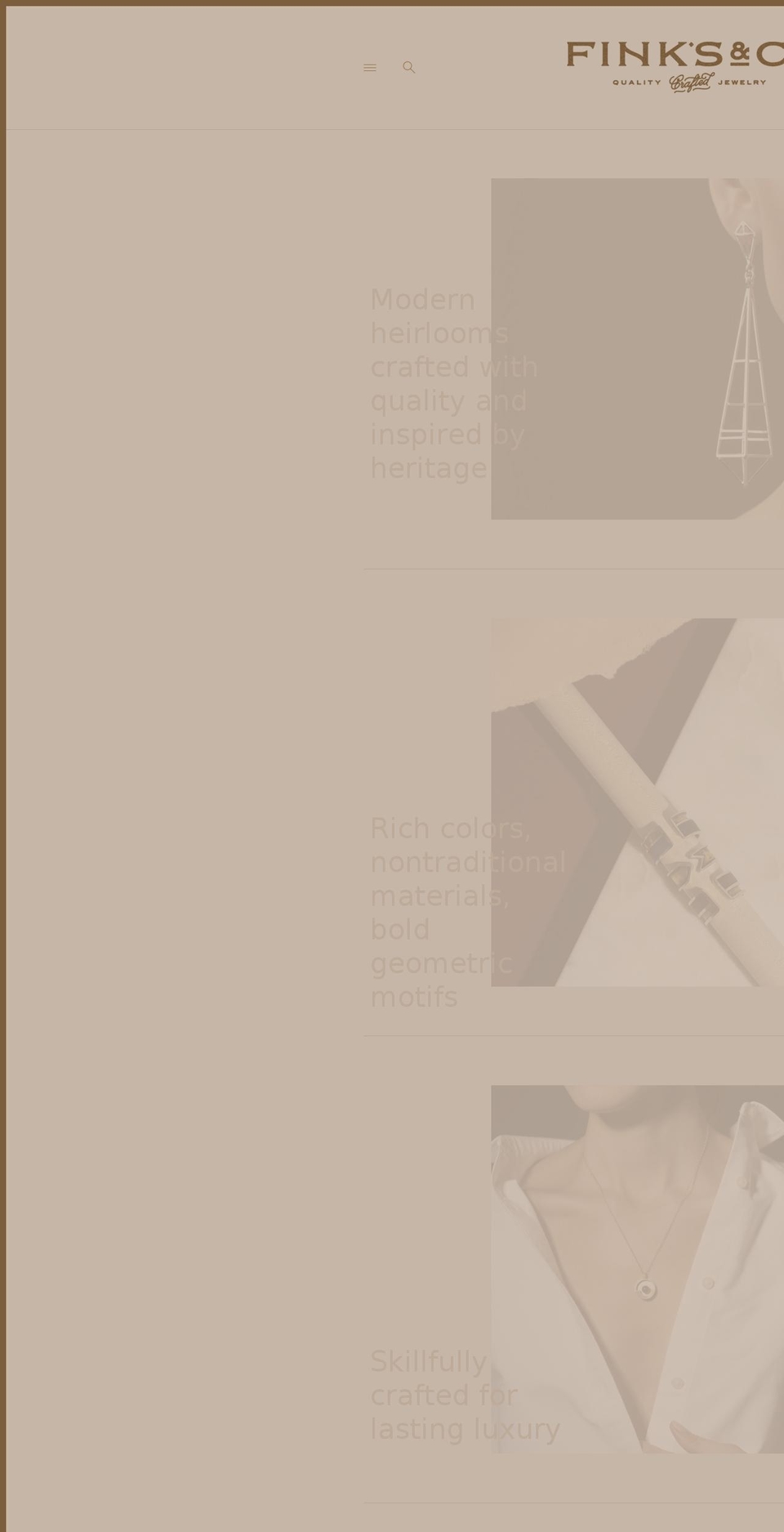 finksco.com — Shopify storefront screenshot