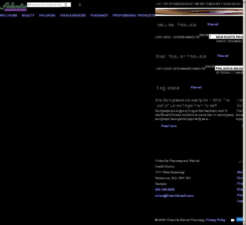 finlandiaherbalalchemy.com shopify website screenshot