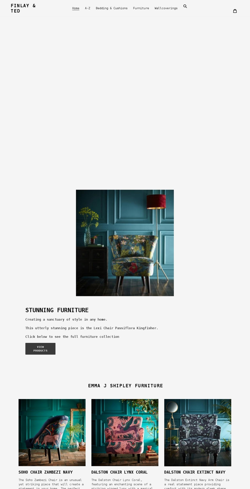 finlay-ted.com shopify website screenshot