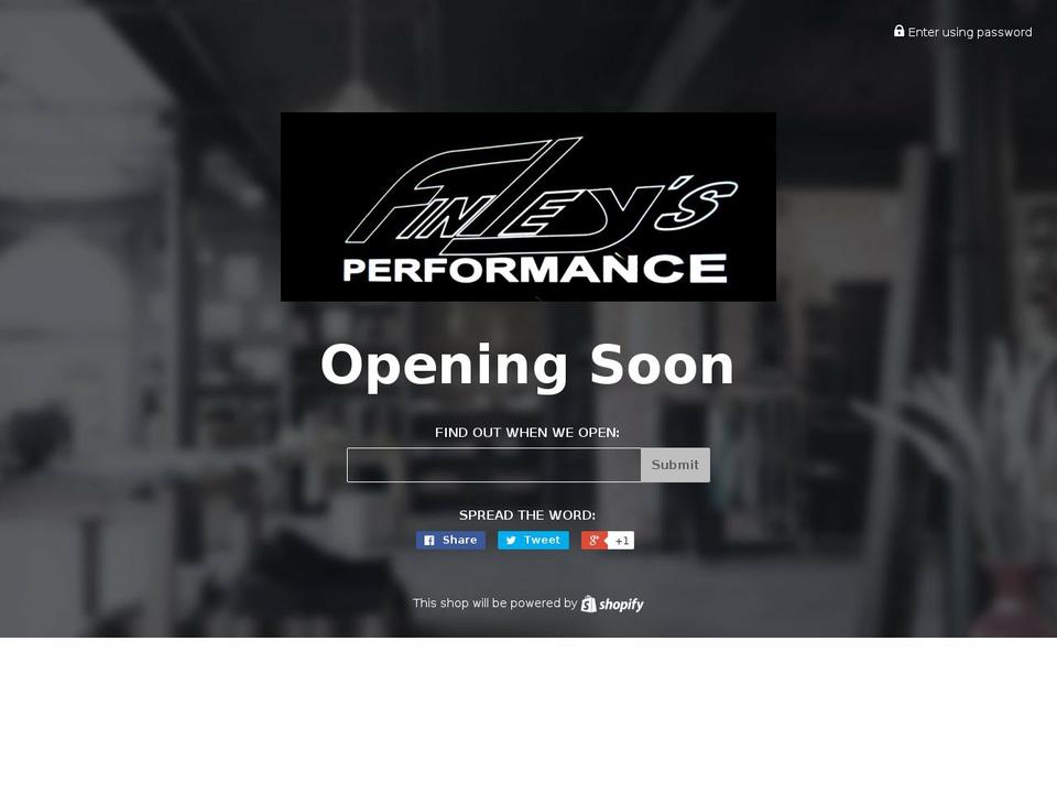 finleysperformance.com — Shopify storefront screenshot