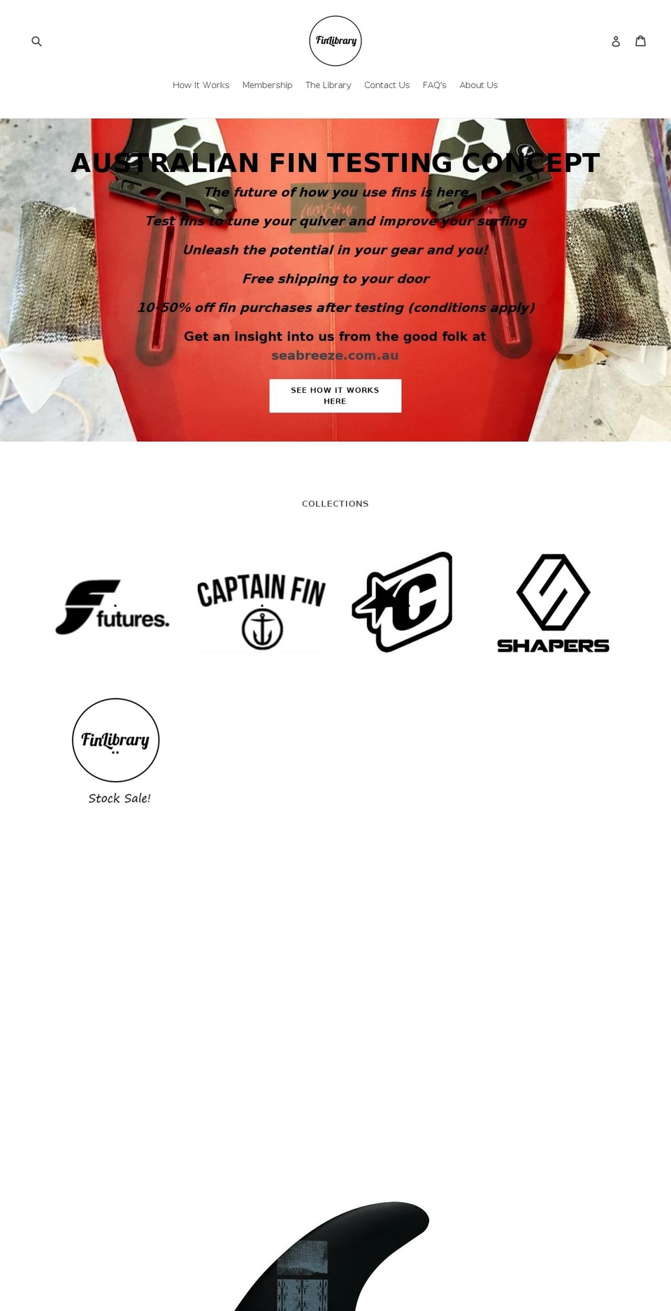 finlibrary.com.au shopify website screenshot