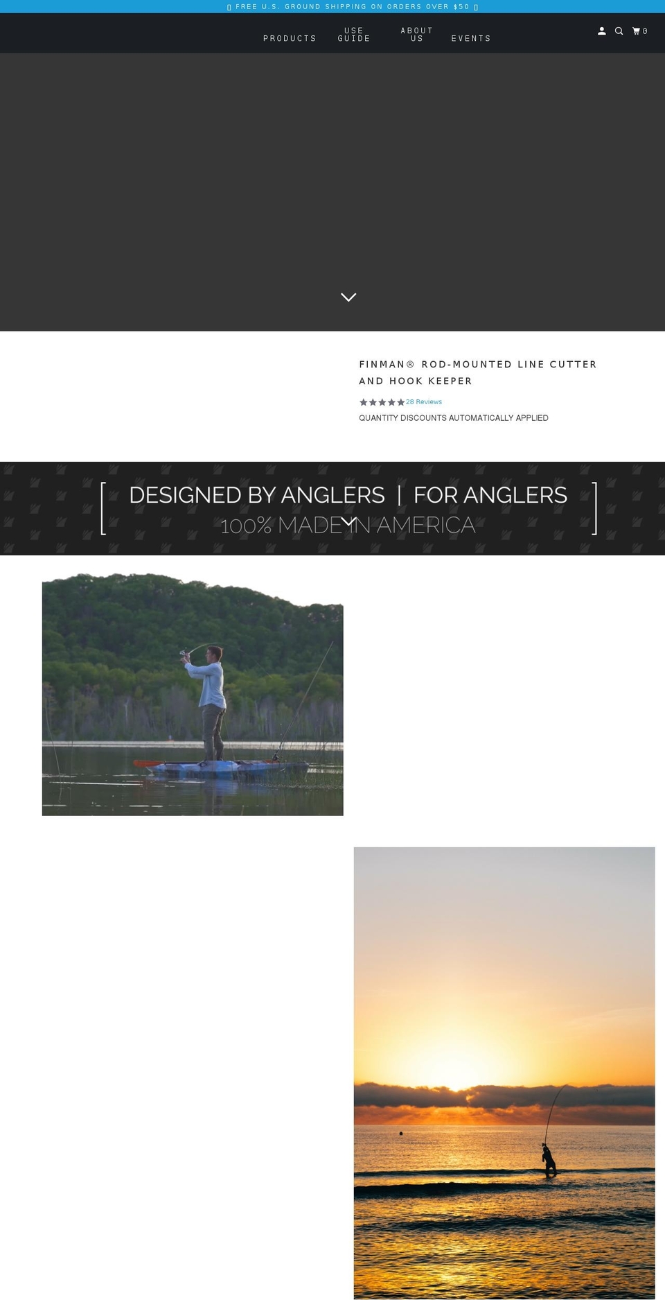 finmanfishinginnovations.com shopify website screenshot