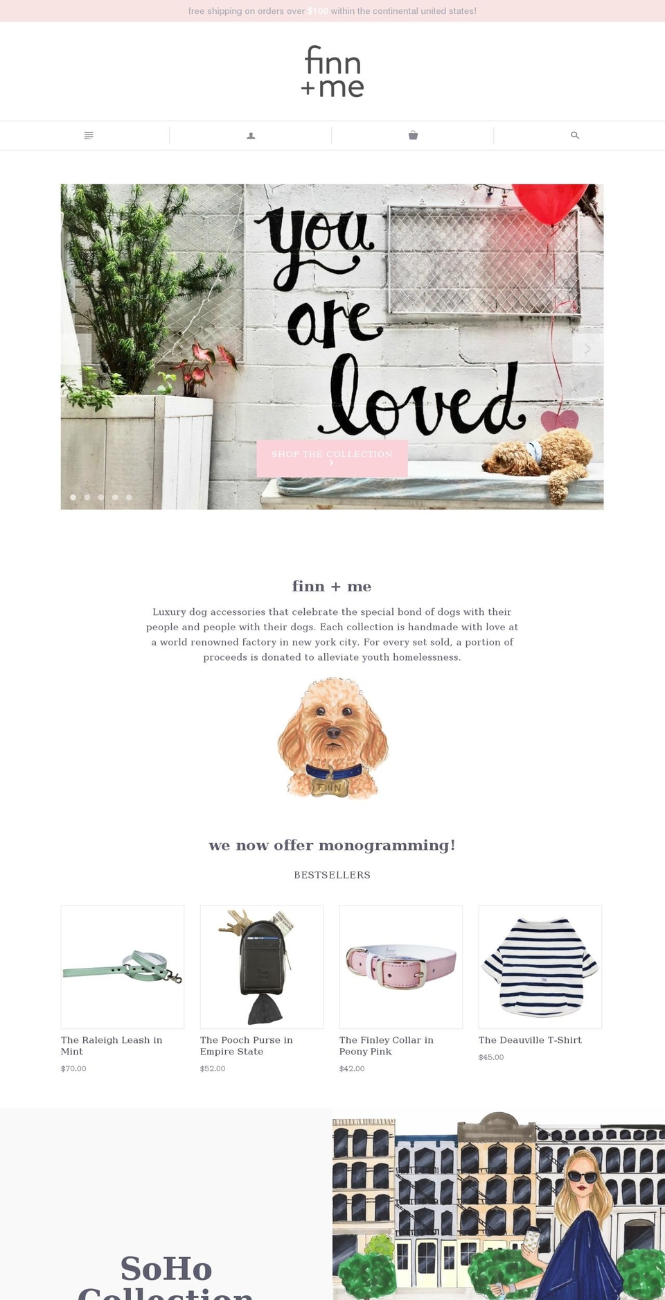 finnandme.com — Shopify storefront screenshot