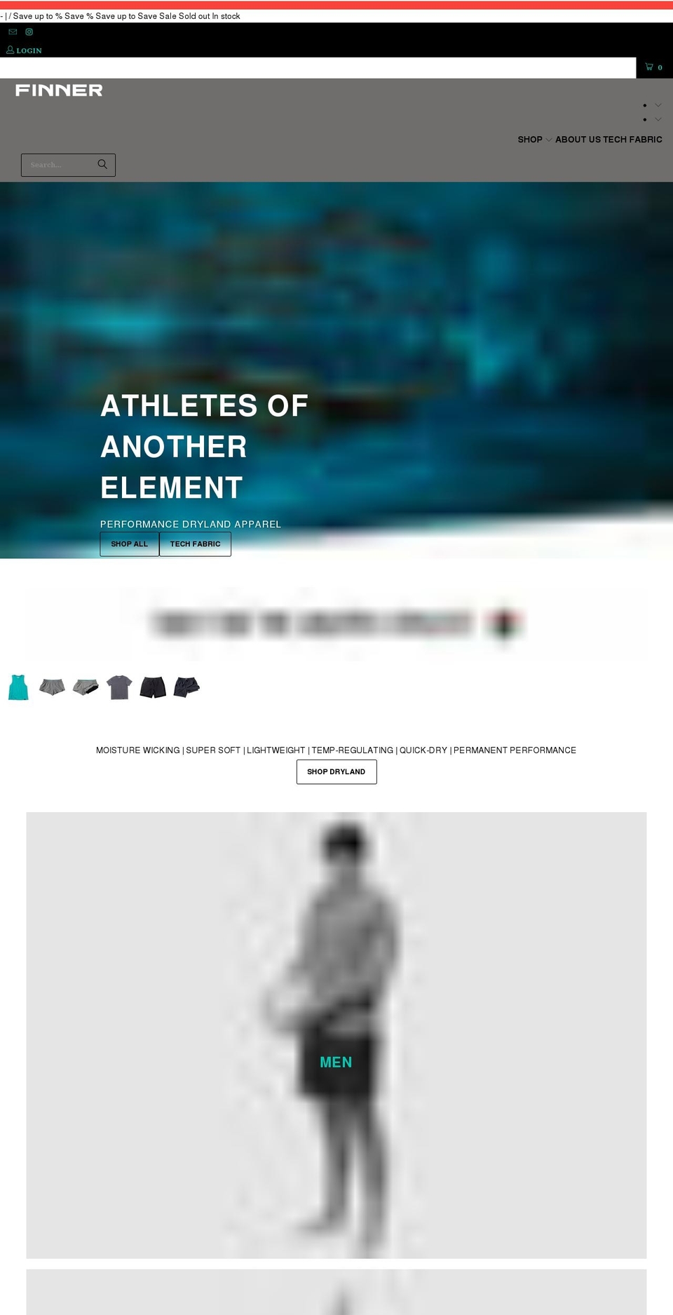 finnersport.com shopify website screenshot