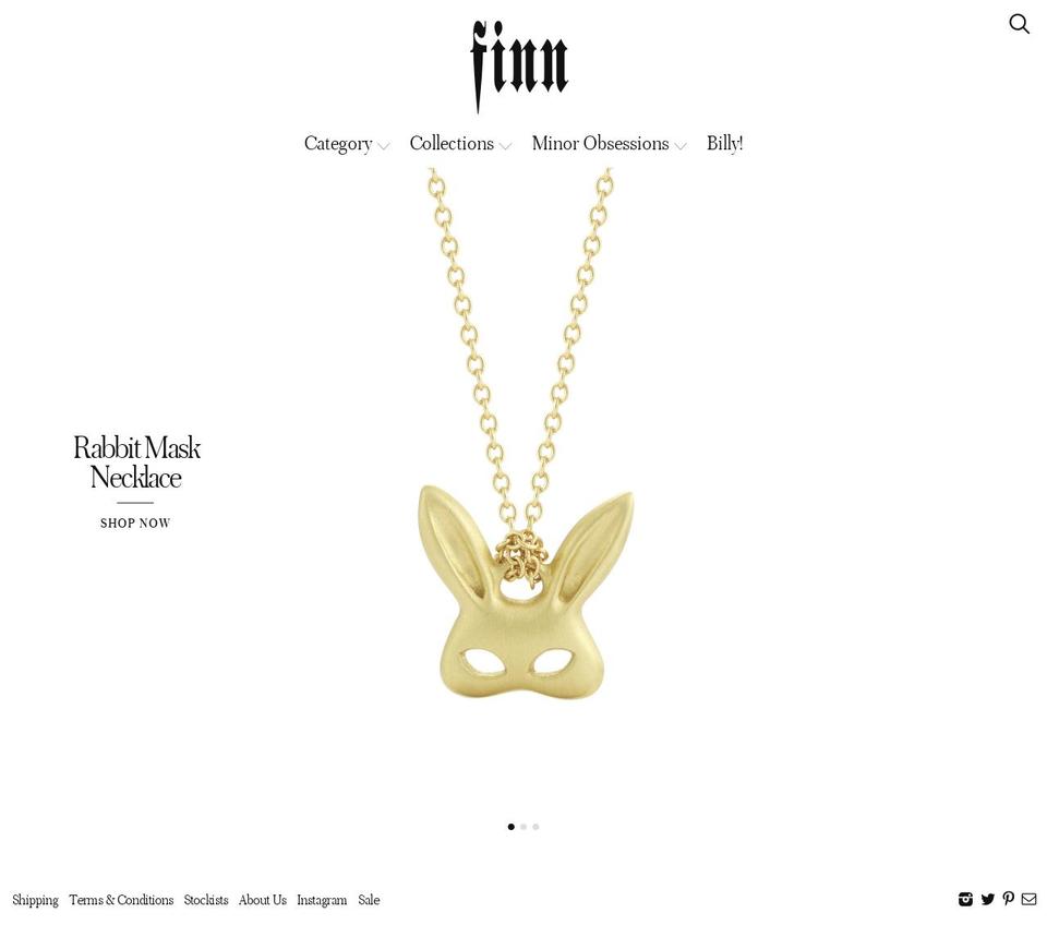 finnjewelry.com shopify website screenshot