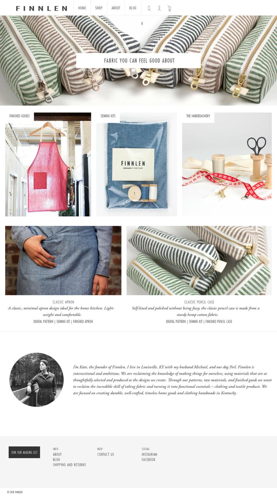 finnlen.com — Shopify storefront screenshot