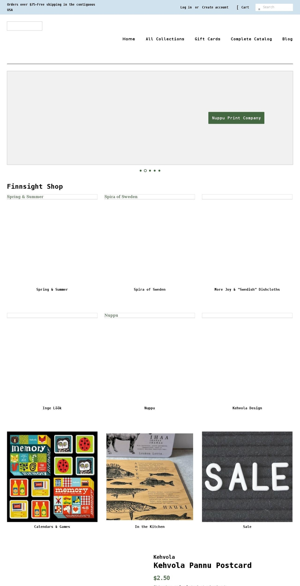 finnsight.com shopify website screenshot