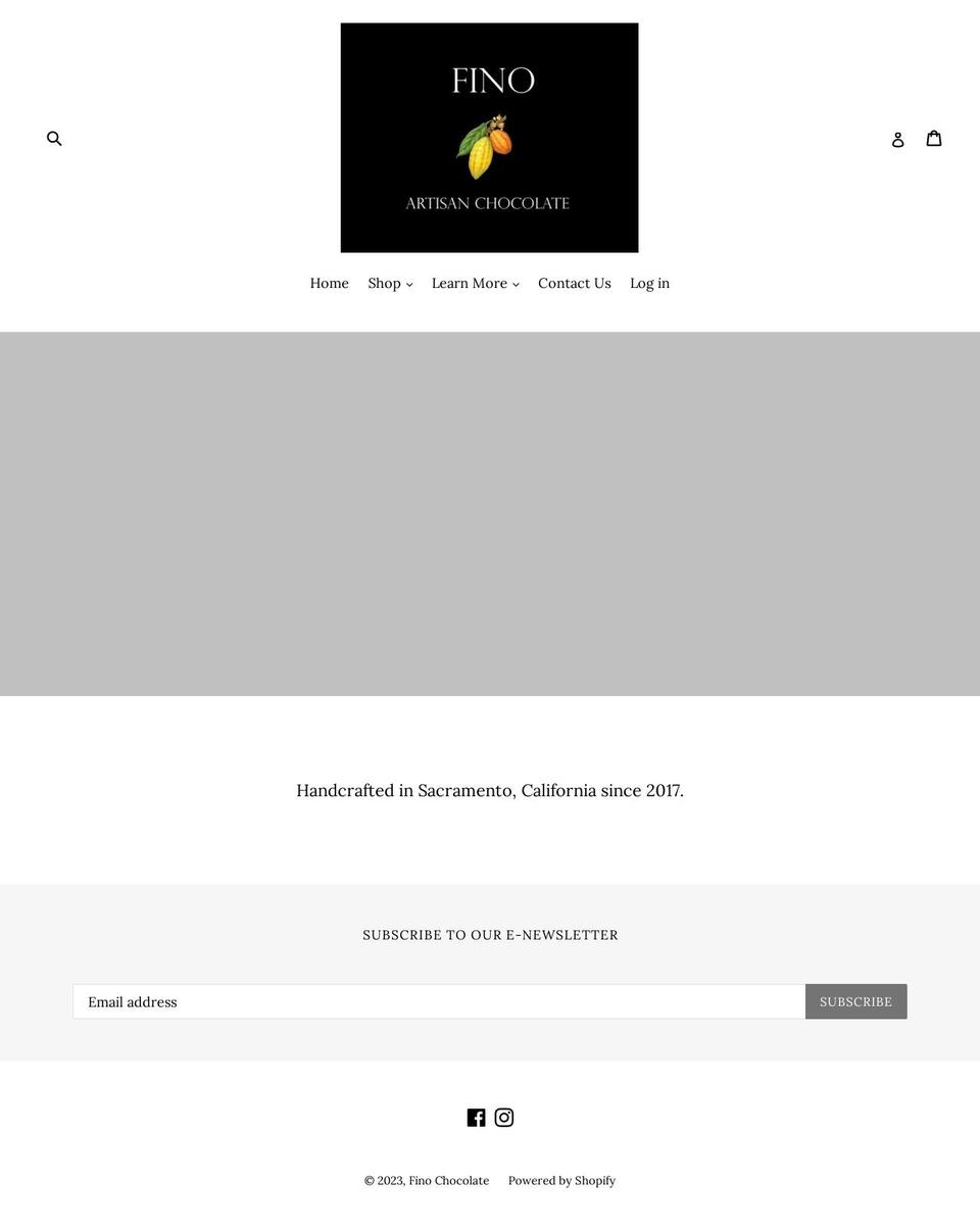 finochocolate.com — Shopify storefront screenshot