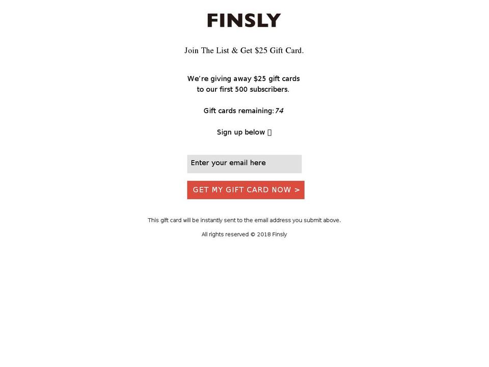 finsly.com — Shopify storefront screenshot