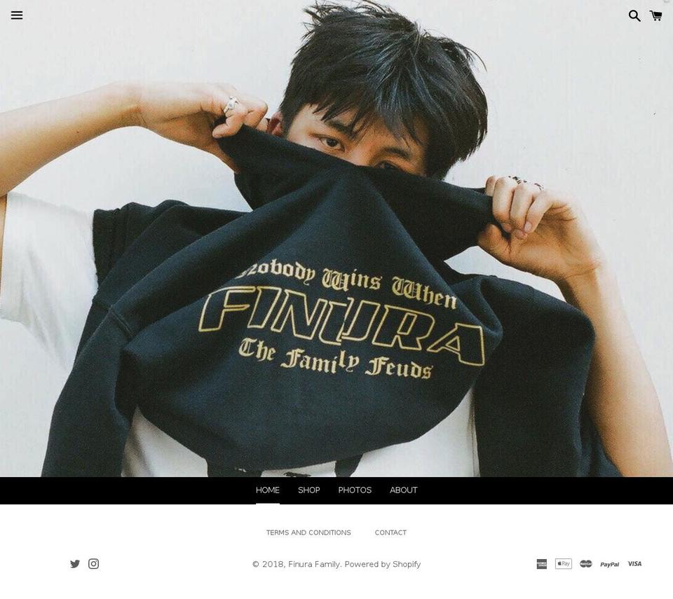 finurafamily.com — Shopify storefront screenshot