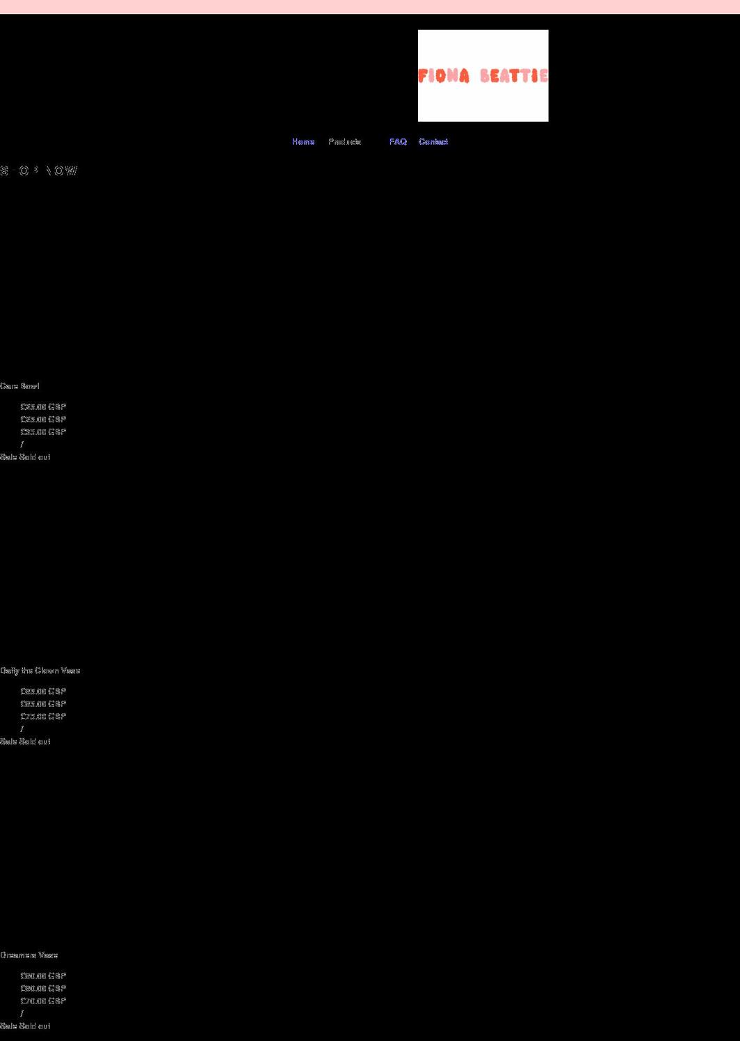 fionabeattie.com shopify website screenshot