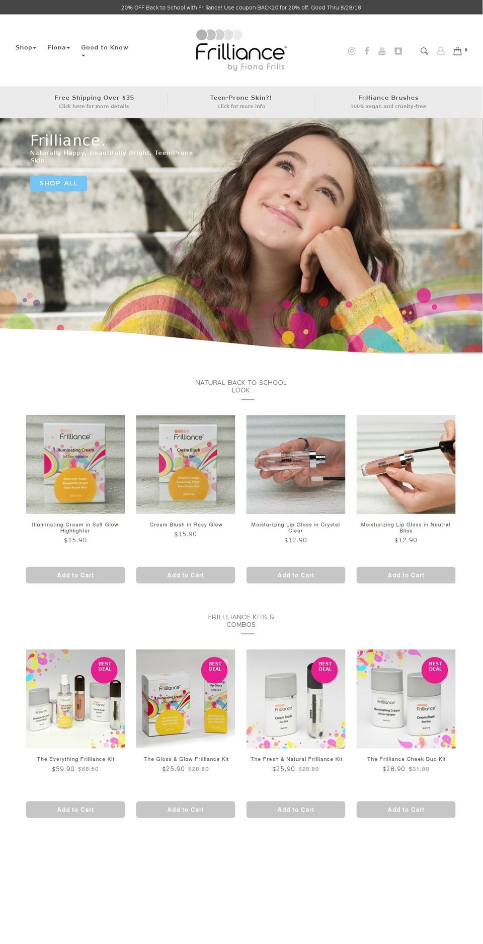 fionafrills.com shopify website screenshot