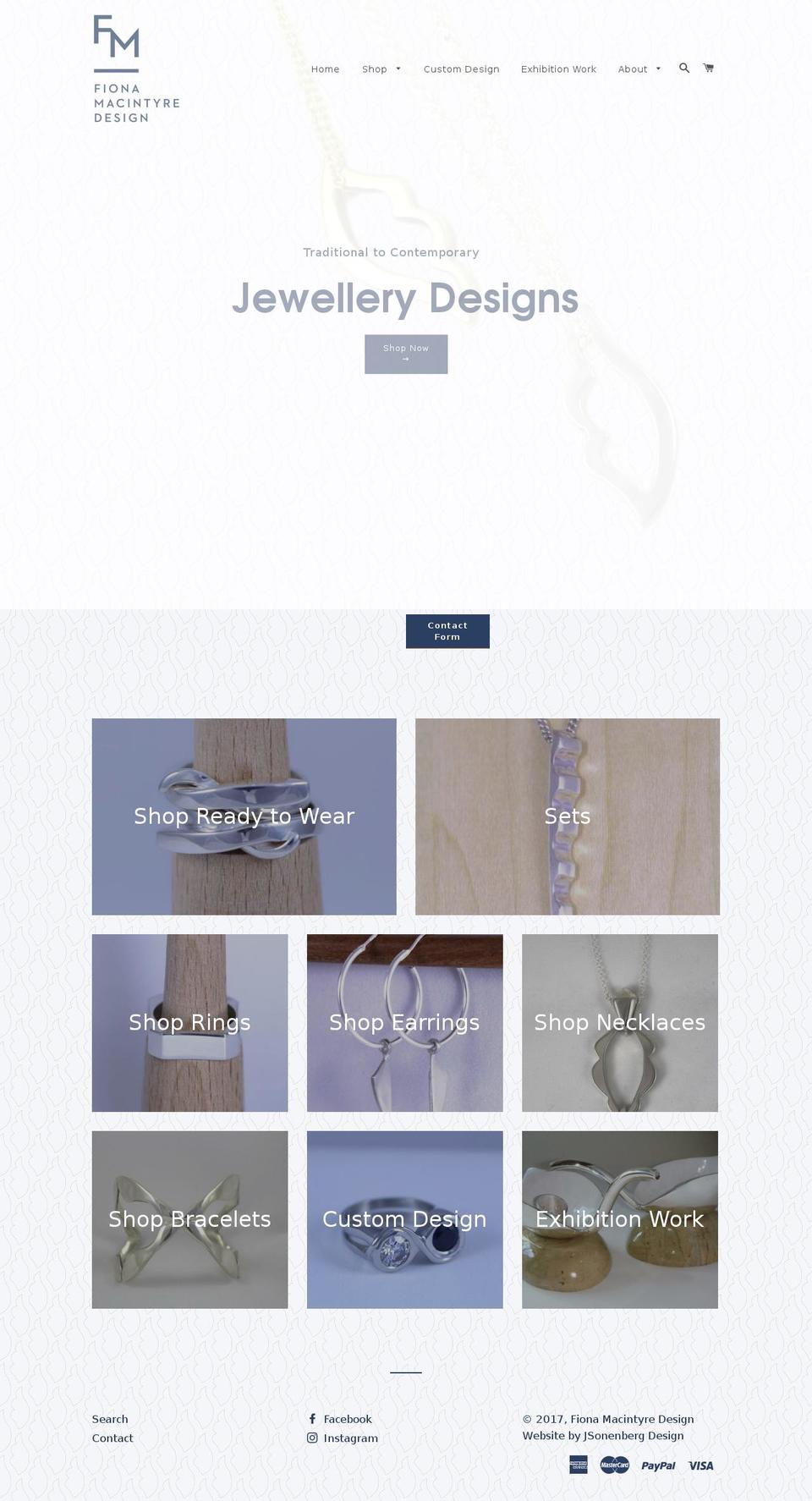 fionamacintyre.ca shopify website screenshot