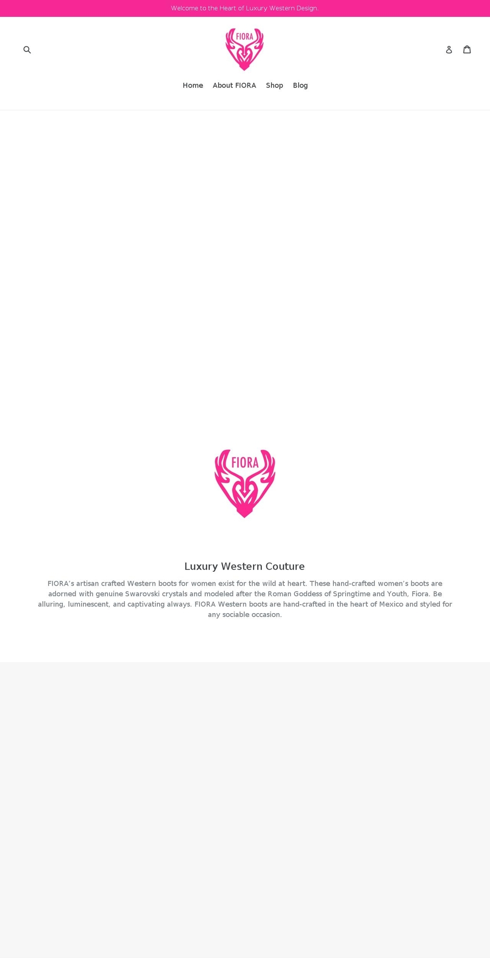 fioraboots.com — Shopify storefront screenshot