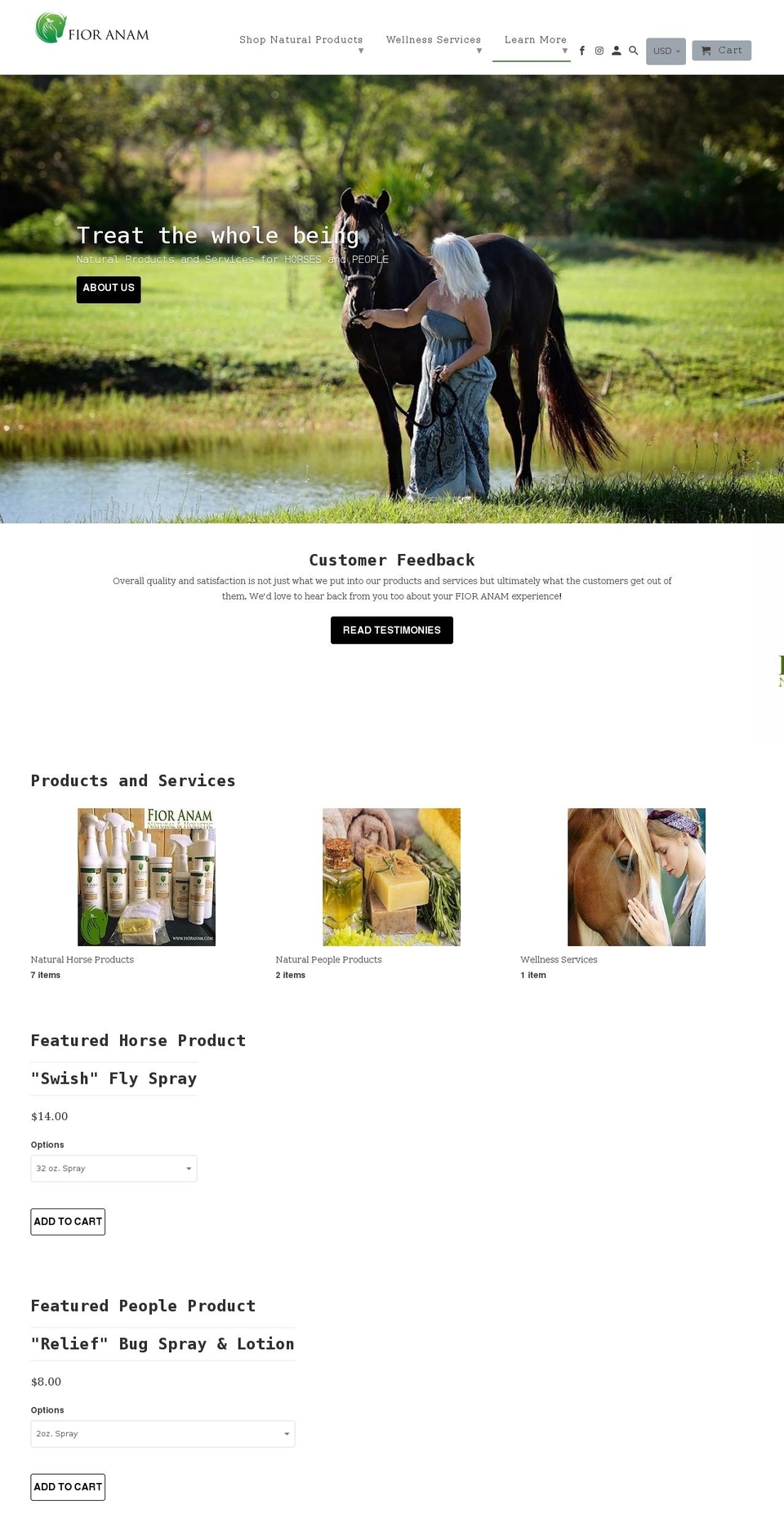 fioranam.com shopify website screenshot