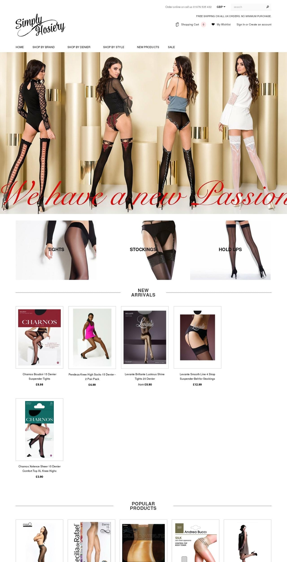 Simply Hosiery Shopify theme site example fiore-uk.com