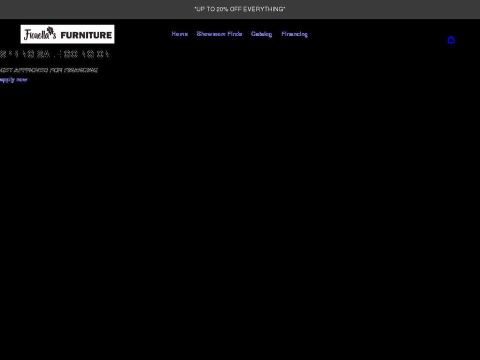 fiorellasfurniture.com shopify website screenshot