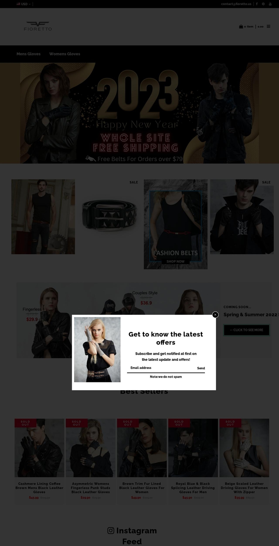 glam Shopify theme site example fioretto.us