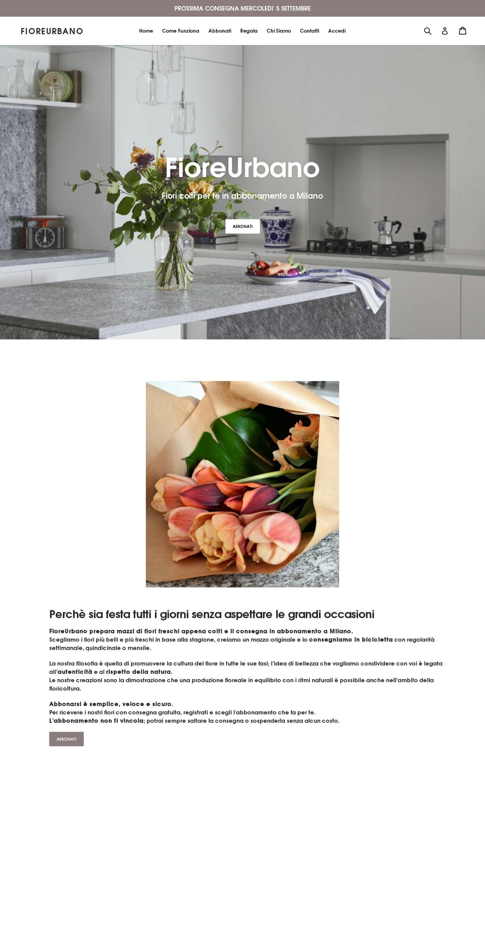 fioreurbano.com — Shopify storefront screenshot