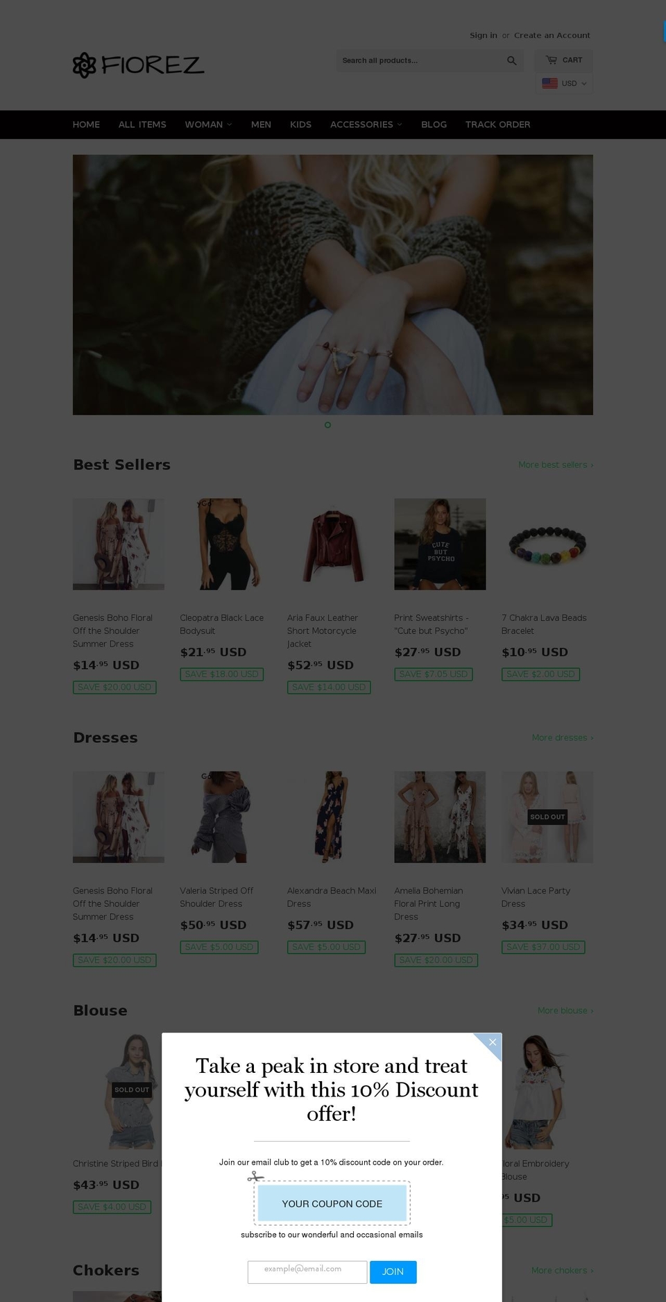 fiorez.com — Shopify storefront screenshot