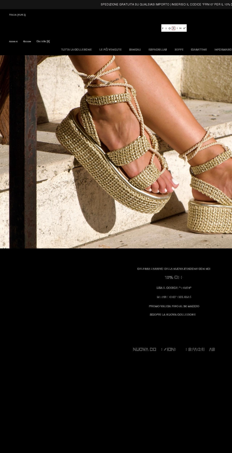 fiorinashoes.com shopify website screenshot