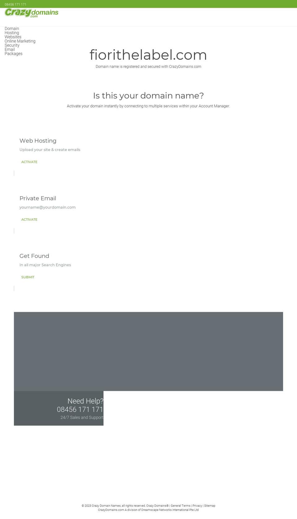 fiorithelabel.com — Shopify storefront screenshot